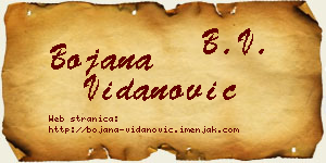 Bojana Vidanović vizit kartica